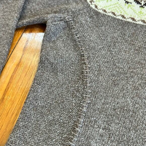 The North Face Mock Henley Women’s Large Brown Wool Blend Knit Sweater - Picture 5 of 14